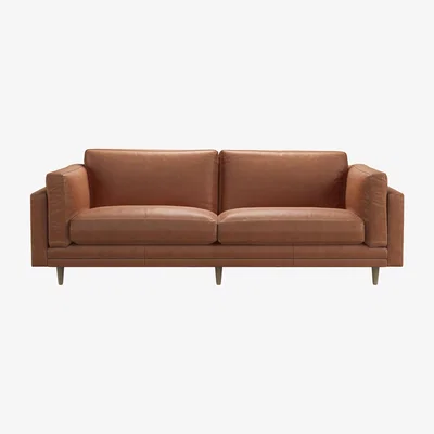 Sofa.com Marco 3 Seat Sofa in Cognac Grain Leather