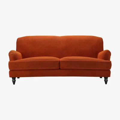 Sofa.com Snowdrop 3 Seat Sofa (breaks down) in Brick Aquaclean Clever Velvet