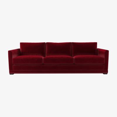 Sofa.com Aissa 4 Seat Sofa in Malbec Cotton Matt Velvet