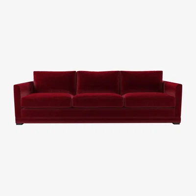 Sofa.com Aissa 4 Seat Sofa in Malbec Cotton Matt Velvet
