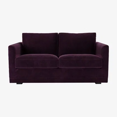 Sofa.com Aissa 2 Seat Sofa with removable cover in Damson Smart Velvet