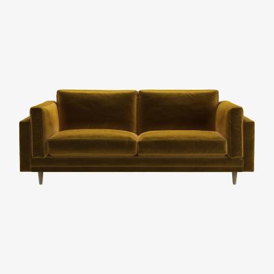 Sofa.com Marco 2.5 Seat Sofa in Nefertiti Gold Cotton Matt Velvet