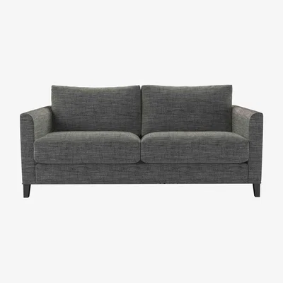 Sofa.com Izzy 2.5 Seat Sofa (breaks down) in Liquorice Baylee Multi-Tone Viscose Linen