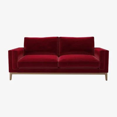 Sofa.com Costello 3 Seat Sofa in Malbec Cotton Matt Velvet