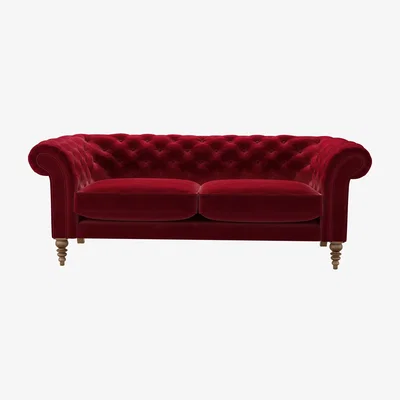 Sofa.com Oscar 3 Seat Sofa in Malbec Cotton Matt Velvet