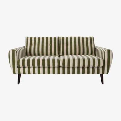Sofa.com Jack 3 Seat Sofa in Green Stripe Velvet
