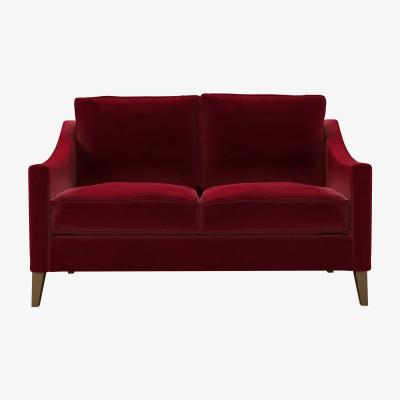 Sofa.com Iggy 2 Seat Sofa in Malbec Cotton Matt Velvet