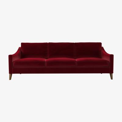Sofa.com Iggy 4 Seat Sofa in Malbec Cotton Matt Velvet
