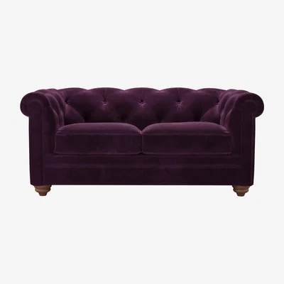 Sofa.com Patrick 2 Seat Sofa in Damson Smart Velvet