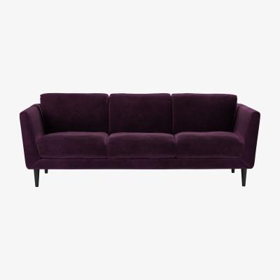 Sofa.com Holly 3 Seat Sofa in Damson Smart Velvet