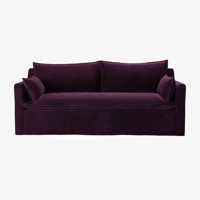 Sofa.com Anders 3 Seat Sofa in Damson Smart Velvet