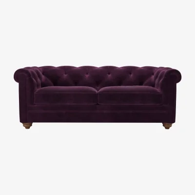 Sofa.com Patrick 2.5 Seat Sofa in Damson Smart Velvet