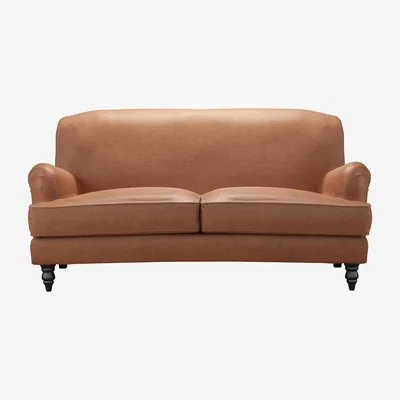 Sofa.com Snowdrop 2.5 Seat Sofa (breaks down) in Cognac Grain Leather