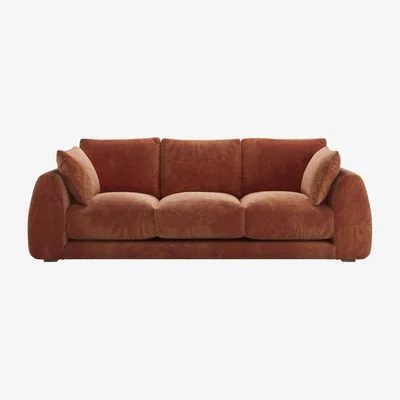 Sofa.com Carmel 3 Seat Sofa in Pomegranate Bubble Velvet