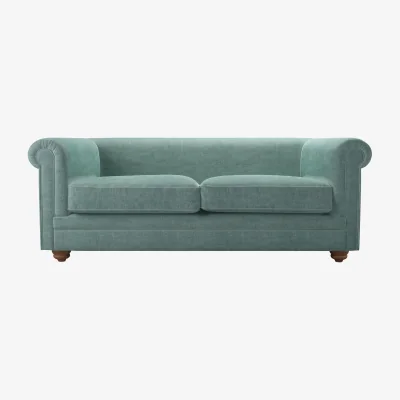 Sofa.com Patrick Unbuttoned 2.5 Seat Sofa in Sea Spray Aquaclean Clever Chenille