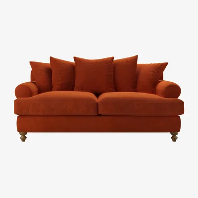 Sofa.com Teddy 2.5 Seat Sofa bed in Brick Aquaclean Clever Velvet
