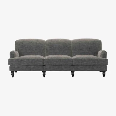 Sofa.com Snowdrop 4 Seat Sofa in Liquorice Baylee Multi-Tone Viscose Linen