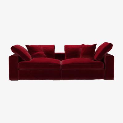 Sofa.com Long Island 2 Seat Sofa in Malbec Cotton Matt Velvet