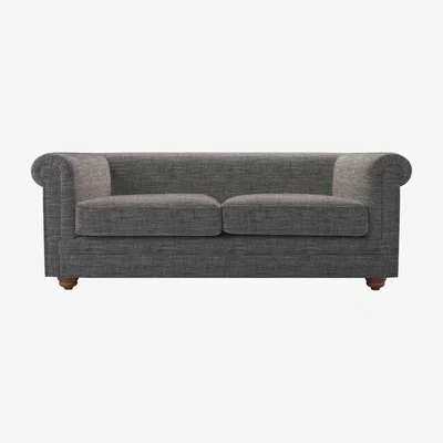 Sofa.com Patrick Unbuttoned 2.5 Seat Sofa in Liquorice Baylee Multi-Tone Viscose Linen