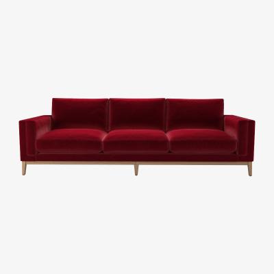 Sofa.com Costello 4 Seat Sofa in Malbec Cotton Matt Velvet