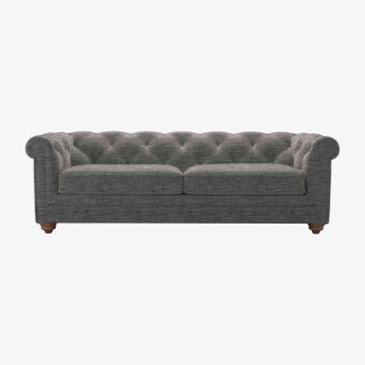 Sofa.com Patrick 3 Seat Sofa bed in Liquorice Baylee Multi-Tone Viscose Linen