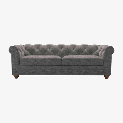 Sofa.com Patrick 3 Seat Sofa bed in Liquorice Baylee Multi-Tone Viscose Linen