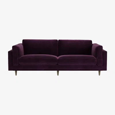Sofa.com Marco 3 Seat Sofa in Damson Smart Velvet