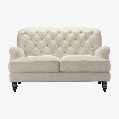 Sofa.com Snowdrop Button Back 2 Seat Sofa (breaks down) in Jasmine Silky Jacquard Weave