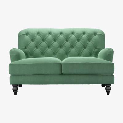 Sofa.com Snowdrop Button Back 2 Seat Sofa in Celadon Easy Cotton