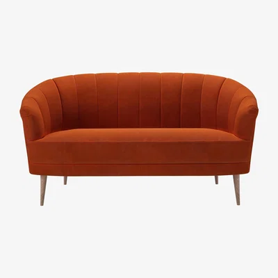 Sofa.com Harper 2 Seat Sofa in Brick Aquaclean Clever Velvet