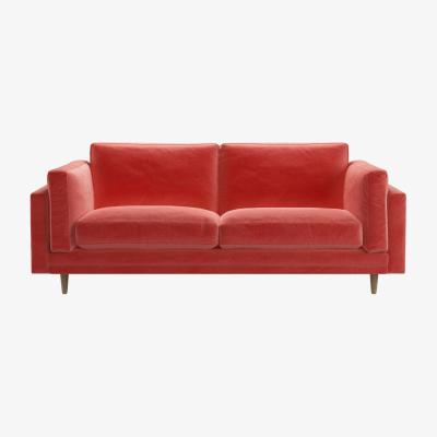 Sofa.com Marco 2.5 Seat Sofa in Dusty Rose Cotton Matt Velvet
