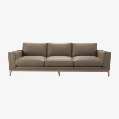 Sofa.com Costello 4 Seat Sofa in Pewter Grain Leather