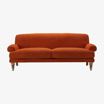 Sofa.com Saturday 3 Seat Sofa (breaks down) in Brick Aquaclean Clever Velvet