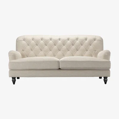 Sofa.com Snowdrop Button Back 3 Seat Sofa (breaks down) in Jasmine Silky Jacquard Weave
