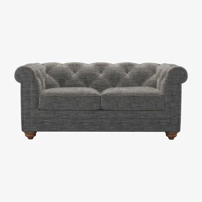 Sofa.com Patrick 2 Seat Sofa in Liquorice Baylee Multi-Tone Viscose Linen