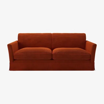 Sofa.com Otto 3 Seat Sofa in Brick Aquaclean Clever Velvet