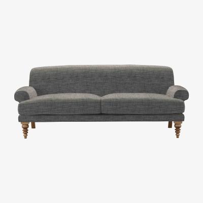 Sofa.com Saturday 3 Seat Sofa (breaks down) in Liquorice Baylee Multi-Tone Viscose Linen