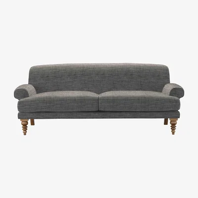 Sofa.com Saturday 3 Seat Sofa (breaks down) in Liquorice Baylee Multi-Tone Viscose Linen