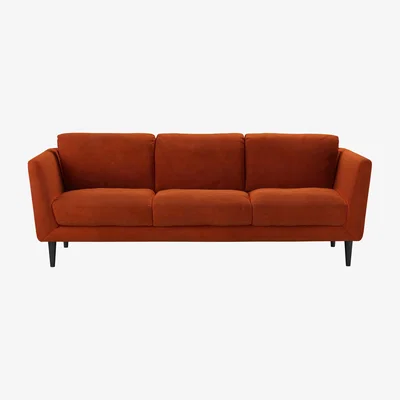 Sofa.com Holly 3 Seat Sofa in Brick Aquaclean Clever Velvet