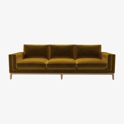 Sofa.com Costello 4 Seat Sofa in Nefertiti Gold Cotton Matt Velvet
