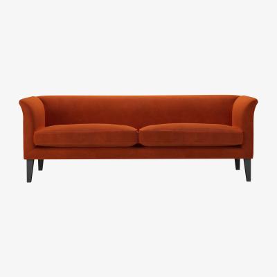 Sofa.com Fingal 3 Seat Sofa in Brick Aquaclean Clever Velvet