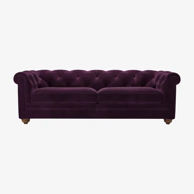 Sofa.com Patrick 3 Seat Sofa in Damson Smart Velvet