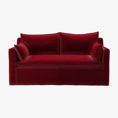Sofa.com Anders 2 Seat Sofa in Malbec Cotton Matt Velvet