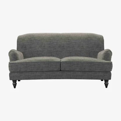 Sofa.com Snowdrop 2.5 Seat Sofa (breaks down) in Liquorice Baylee Multi-Tone Viscose Linen