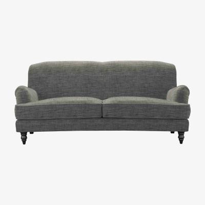 Sofa.com Snowdrop 3 Seat Sofa in Liquorice Baylee Multi-Tone Viscose Linen