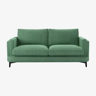 Sofa.com Boston Squared Arm 2.5 Seat Sofa in Celadon Easy Cotton