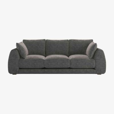 Sofa.com Carmel 3 Seat Sofa in Liquorice Baylee Multi-Tone Viscose Linen