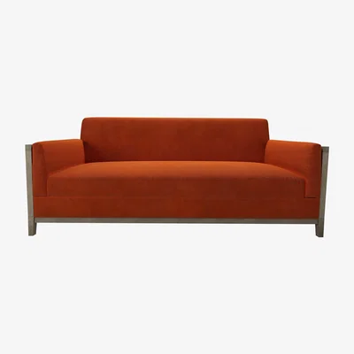 Sofa.com Chester 3 Seat Sofa in Brick Aquaclean Clever Velvet