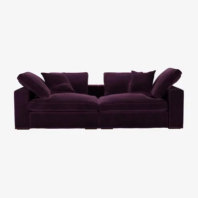 Sofa.com Long Island 2 Seat Sofa in Damson Smart Velvet