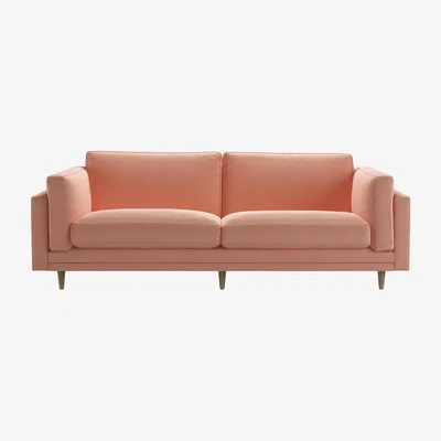 Sofa.com Marco 3 Seat Sofa in Sakura Pink Organic Smart Cotton